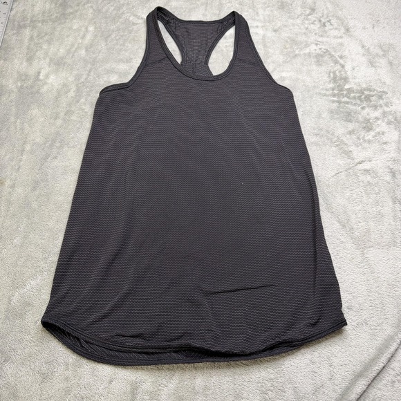 lululemon athletica Tops - Lululemon Tank Top Womens 6 Black Striped Scoop Neck Racerback Athletic Yoga